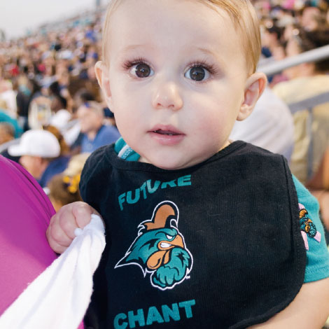 Growing Up Coastal, a Future Chant shows his pride in chanticleer gear