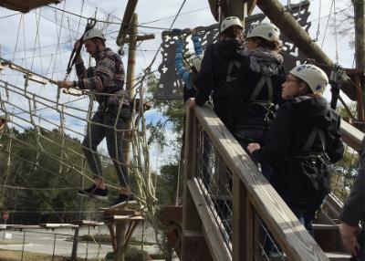 The Dyer Fellows visited the Wild Blue Ropes aerial obstacle course in Charleston, S.C., on Feb. 6, 2016. 