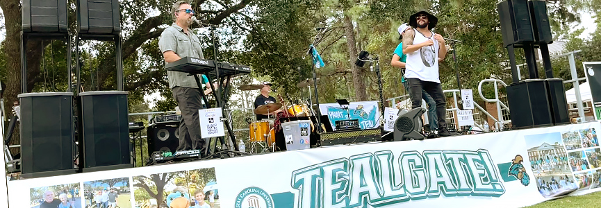 Julio and the Saltines perform live at the TEALgate