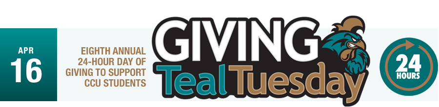 Please support CCU and its students for Giving Teal Tuesday on April 16, 2024