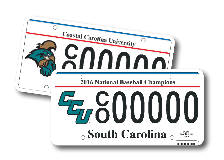 Growing Up Coastal - CCU License Plates