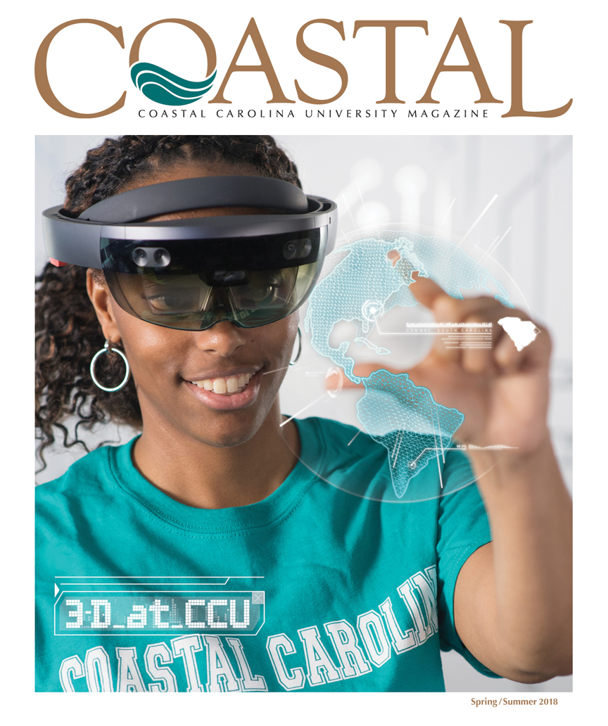 Cover image of the Spring and Summer 2018 issue of the Coastal Carolina University magazine.