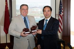 Dr. Wang  - Deputy General of Ministry of Education PRC with President DeCenzo 