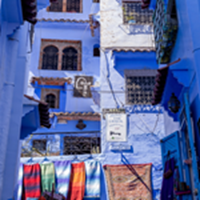 Blue Buildings in Chefchaouen Morocco