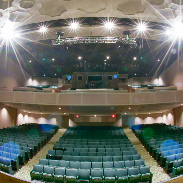 Shot of Wheelwright Auditorium with Strong Lights