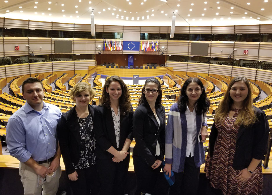 CCU students travel to Belgium to negotiate global policy in Model EU.  (938x672) Tapestry Fall 2018