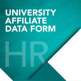 University Affiliate Data Form
