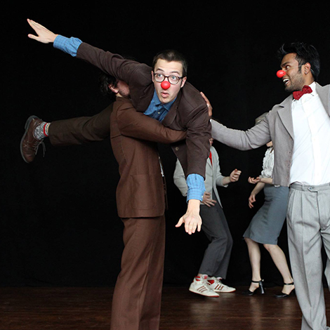 Peter Seifarth (left) and Roshan Mehta in a show that was performed at the Teatro C'art in Castelfiorentino, Italy.