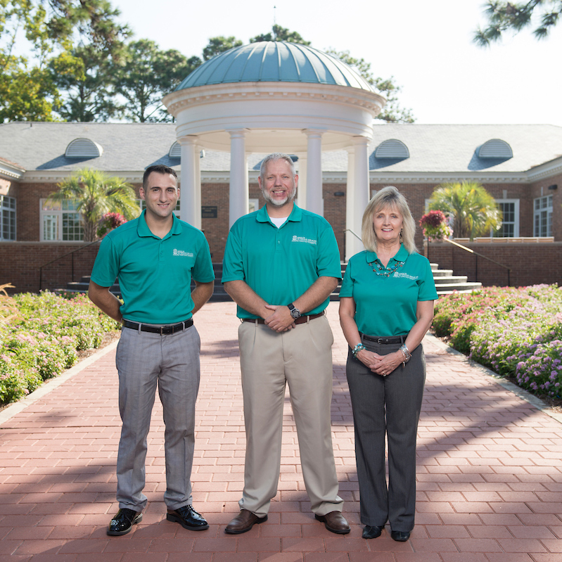 Jeremiah Hust, Greg Nance and Sheila Singleton are the Office of Veterans Services at CCU.