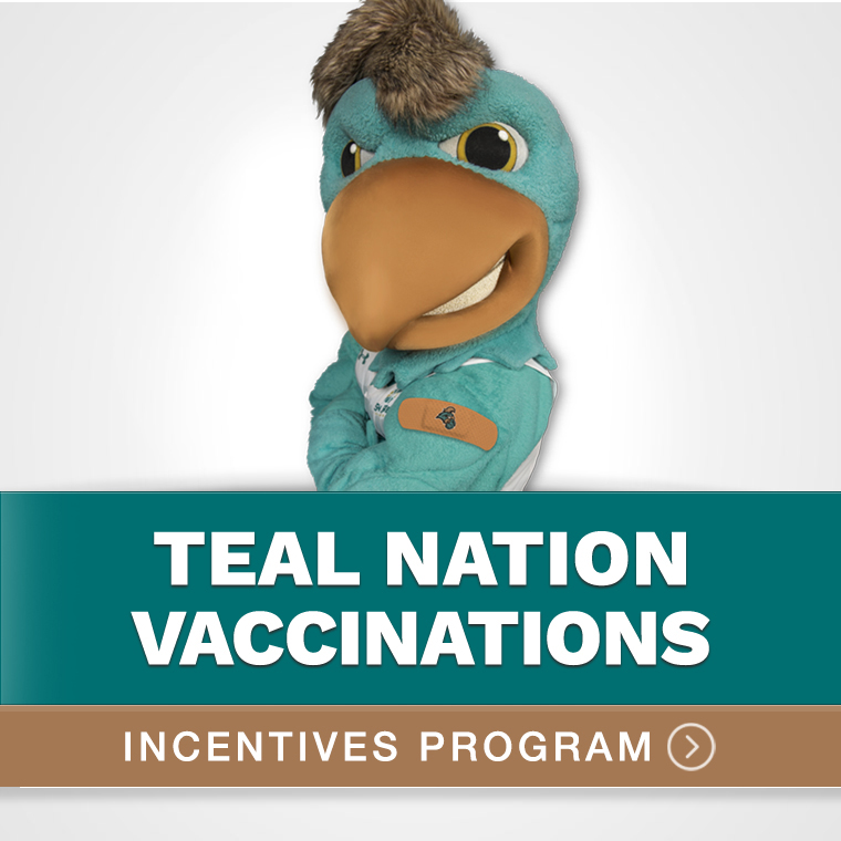 Coastal Carolina University is launching its Teal Nation Vaccinations Incentives Program that provides an opportunity for students vaccinated against COVID-19 to win two different scholarships. 