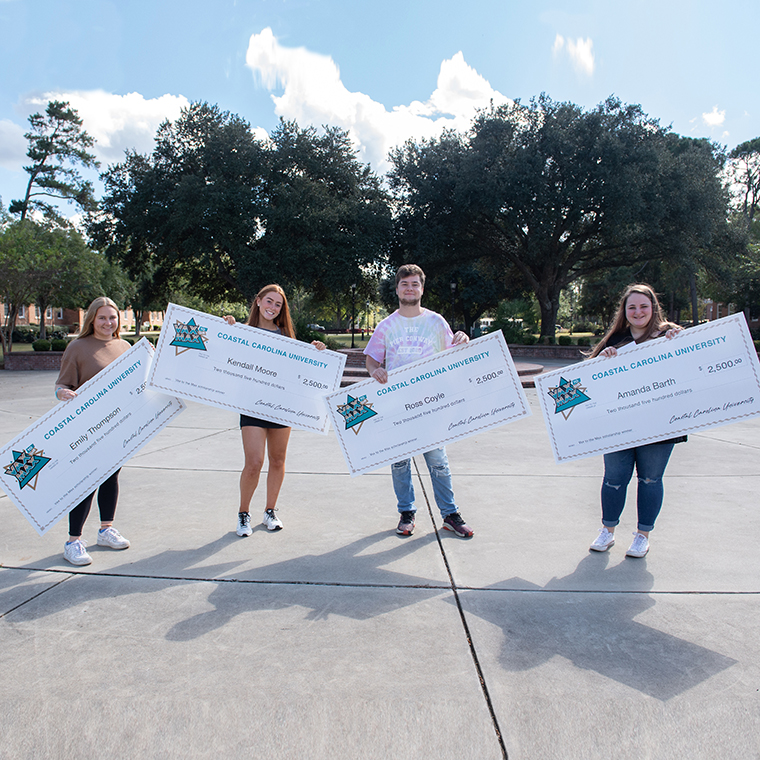 Week six Vax to the Max scholarship winners are Emily Thompson, Kendall Moore, Ross Coyle, and Amanda Barth.