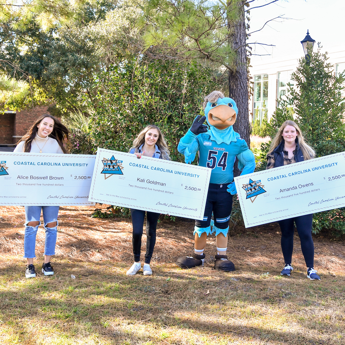This week's Vax to the Max scholarship winners include Alice Boswell Brown, Kali Goldman, and Amanda Owens.