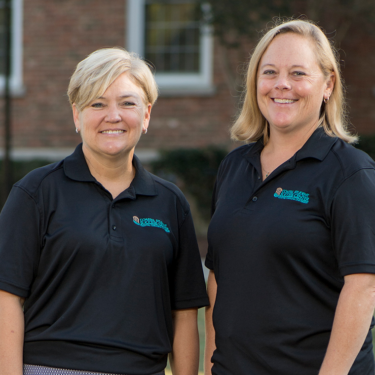 Debbie Conner, Ph.D., clinical assistant professor in the Spadoni College of Education and Social Sciences, and Daphne Holland, Ph.D., assistant vice president for student success initiatives.