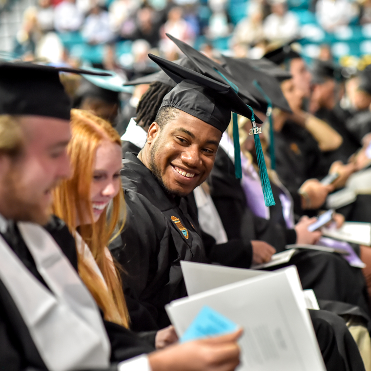 Coastal Carolina University hosted two commencement ceremonies for Fall 2021 graduates at the HTC Student Recreation and Convocation Center on Dec. 14, 2021. 