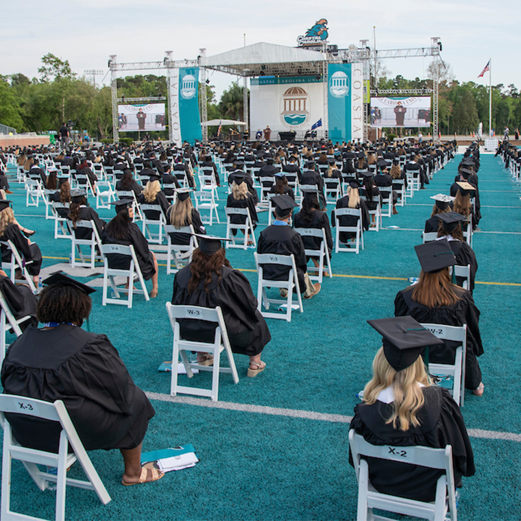 The University ceremony will be held on May 7 in Brooks Stadium.