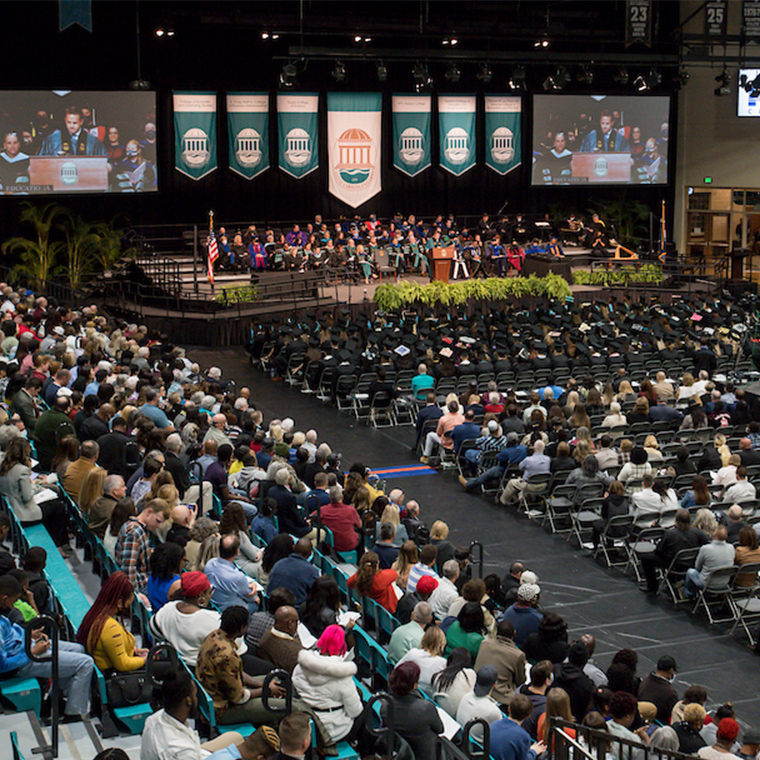 The college-specific ceremonies will be held on May 6-7 in the HTC Center.