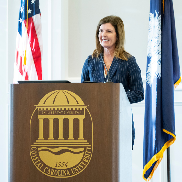 CCU’s College of Graduate and Continuing Studies hosts South Carolina Lt. Gov. Pamela Evette to discuss workforce development, providing pathways to higher